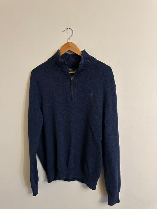 Large Navy Ralph Lauren Quarter Zip