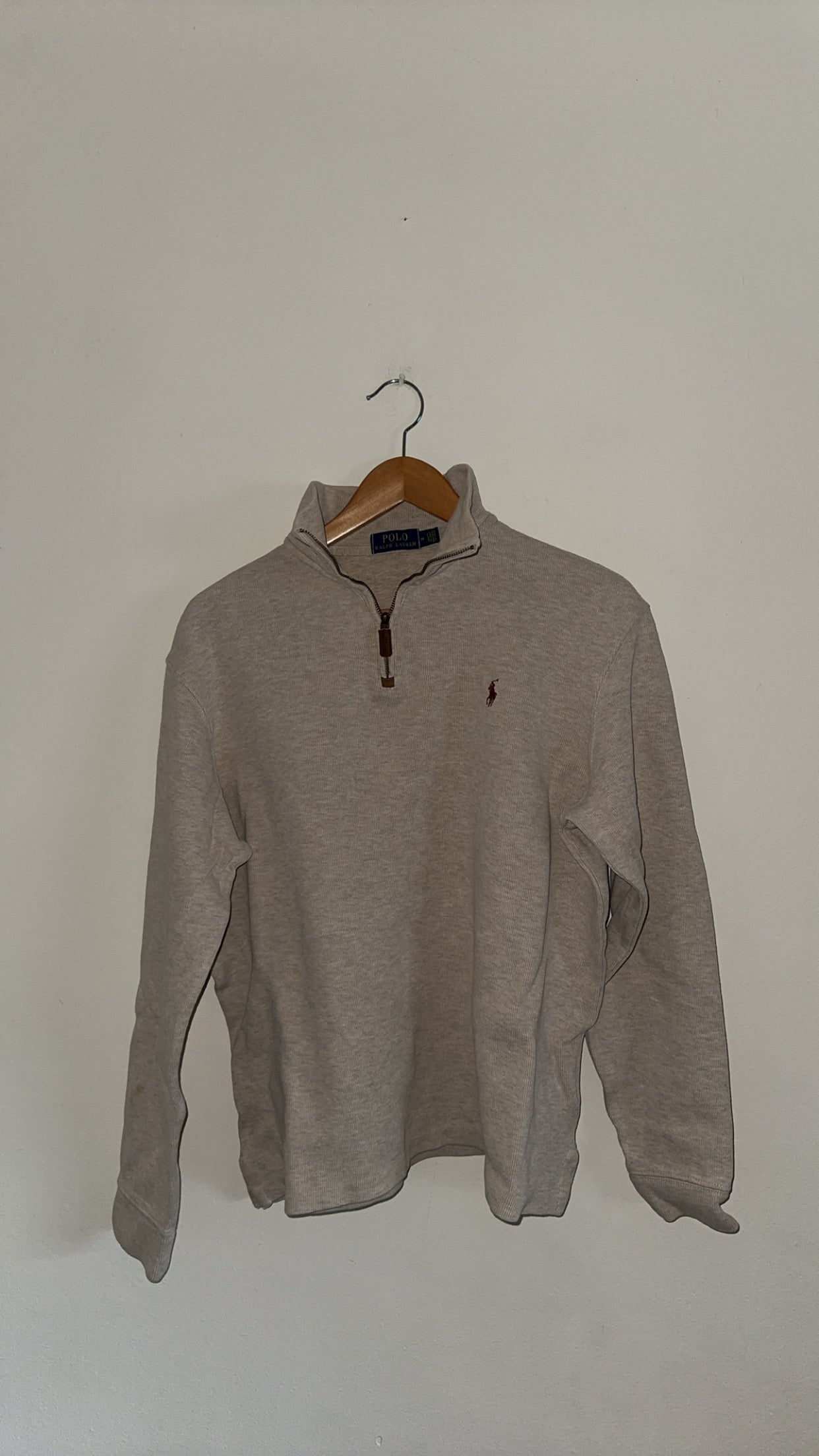 Medium Beige Ralph Lauren Quarter Zip
