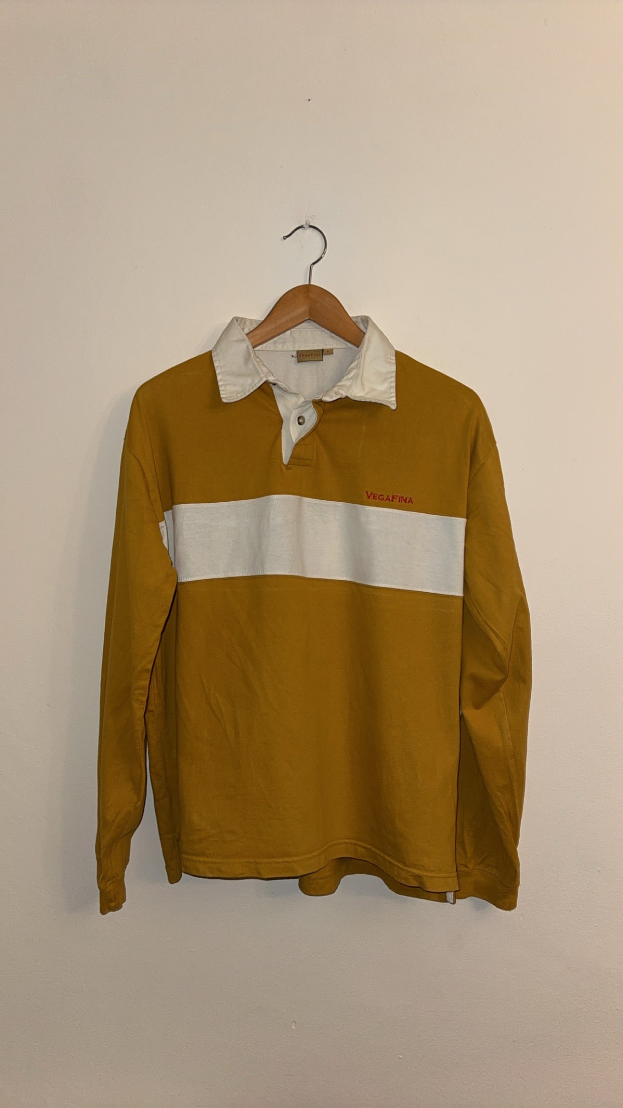 Large Mustard/White Polo