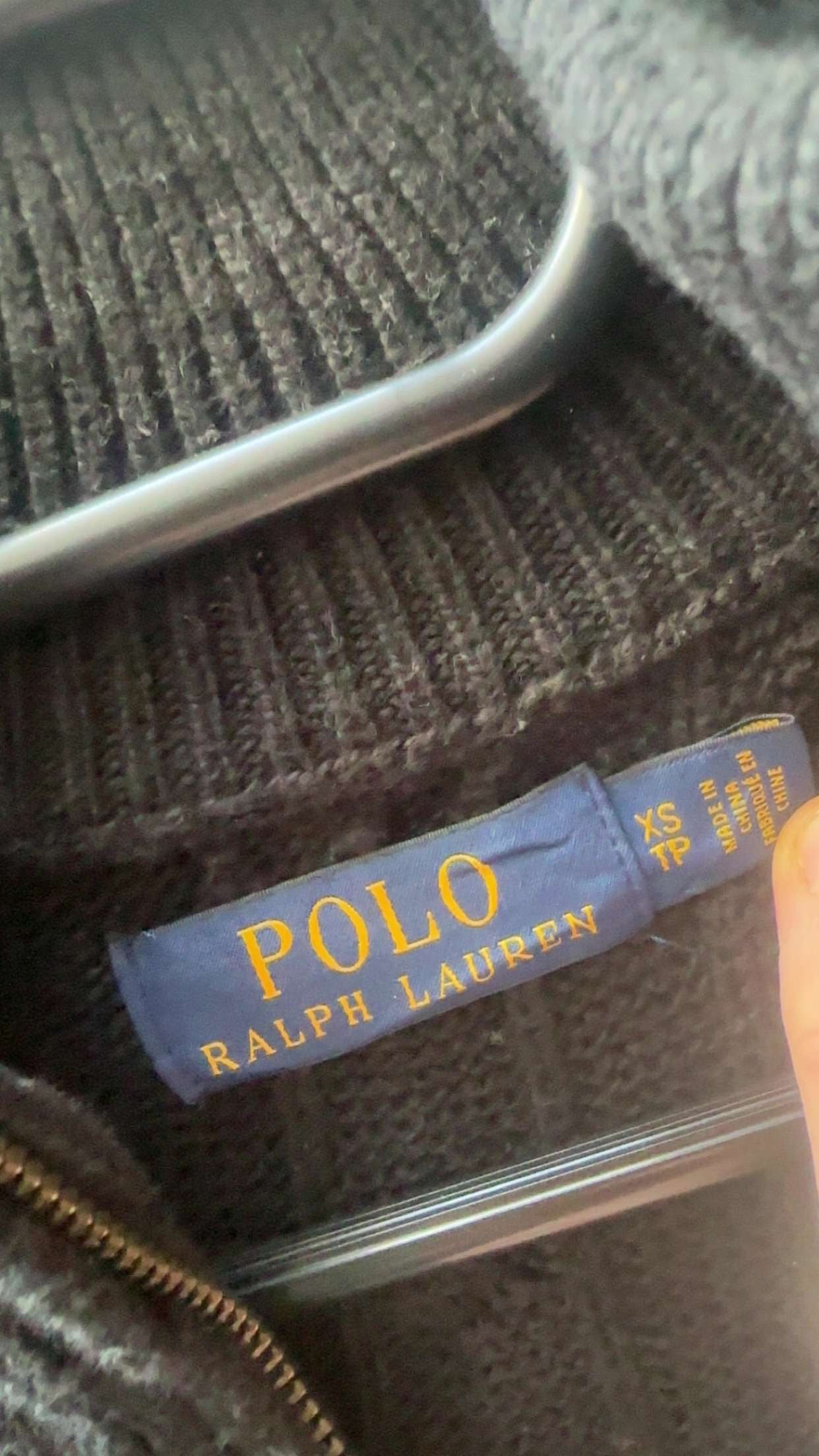 Small Black Ralph Lauren Knitted Quarter Zip