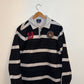 Large Black and White Rugby Polo
