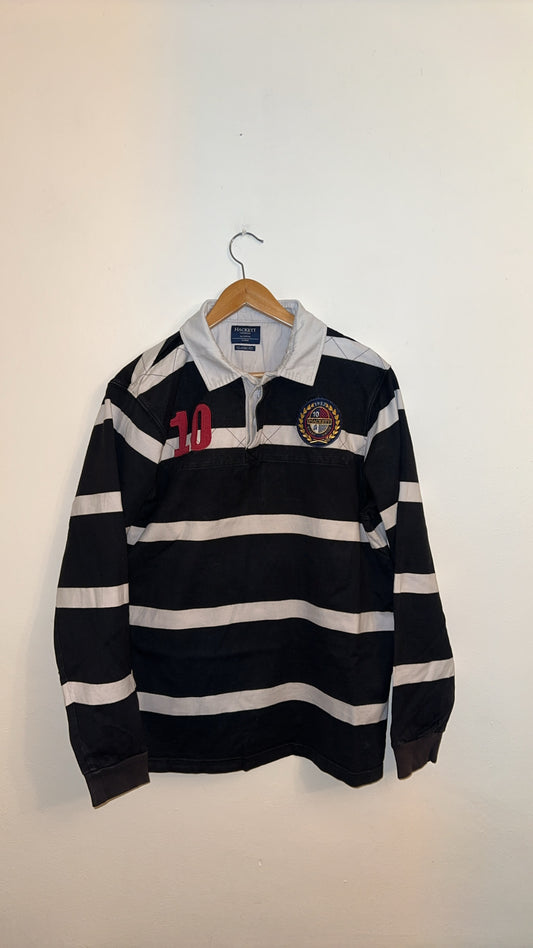 Large Black and White Rugby Polo