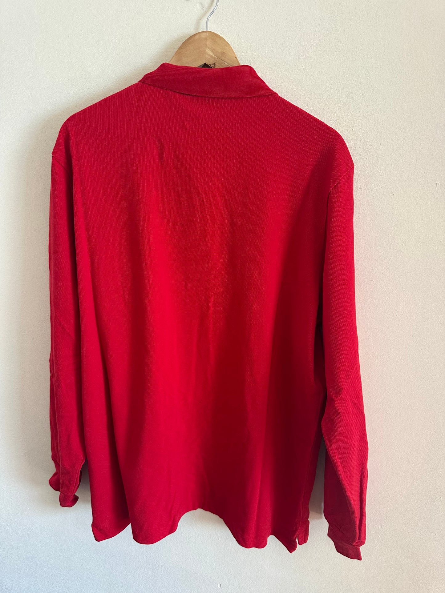 XL Red Ralph Lauren Long Sleeve Polo