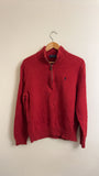 Large Red Ralph Lauren Quarter Zip