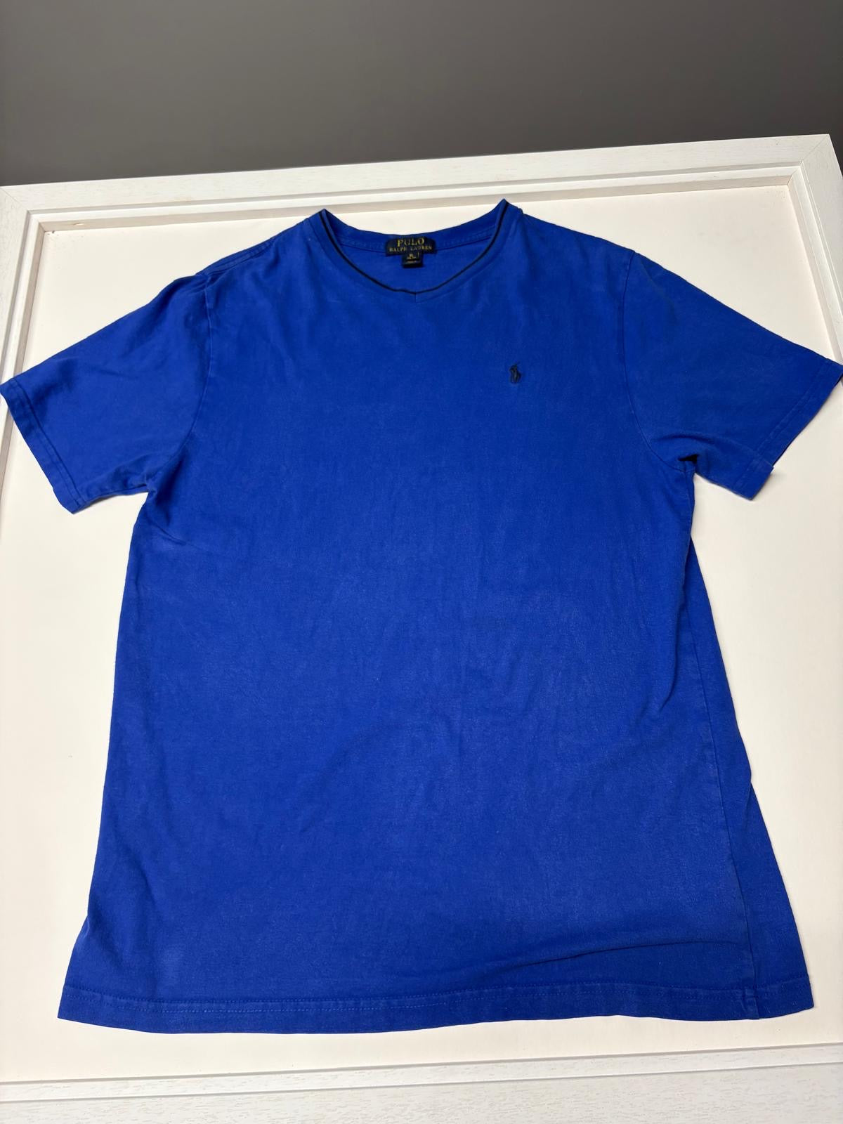 Large Ralph Lauren Royal Blue V-Neck T-Shirt