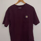 Small Loose Fit Maroon Carhartt Tee