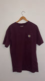 Small Loose Fit Maroon Carhartt Tee