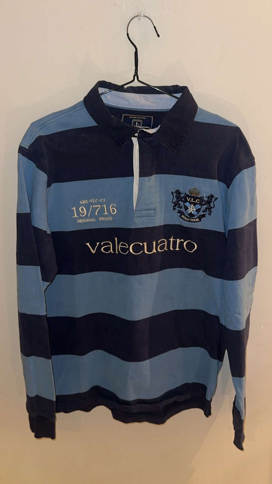Large Valecuatro Blue Striped Rugby Shirt