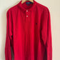 XL Red Ralph Lauren Long Sleeve Polo