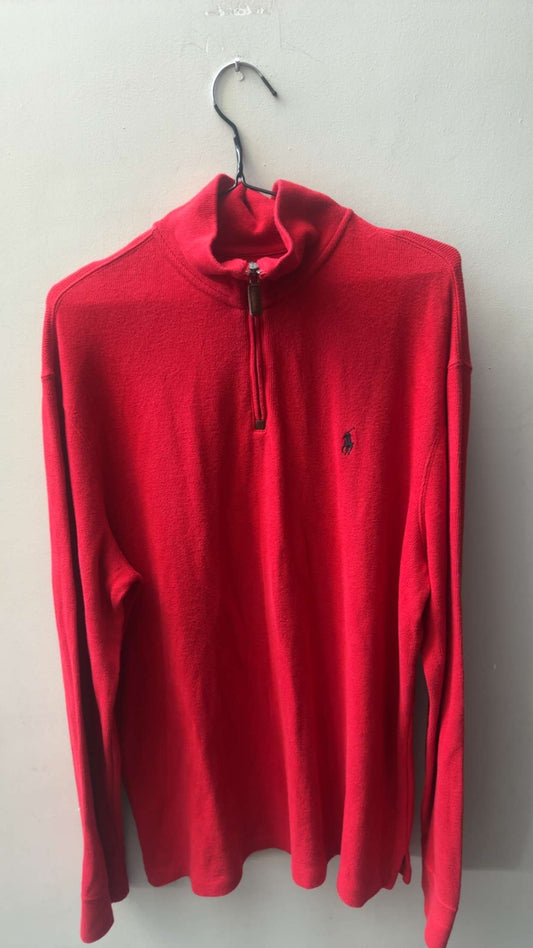 Large Red Ralph Lauren Quarter Zip