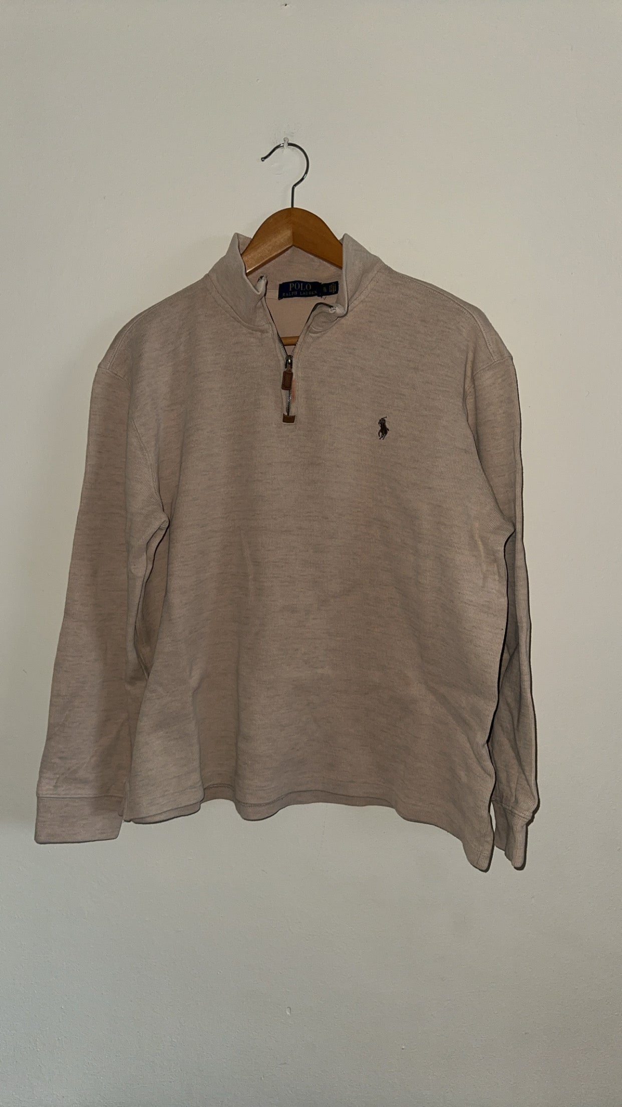 Medium Beige Ralph Lauren Quarter Zip