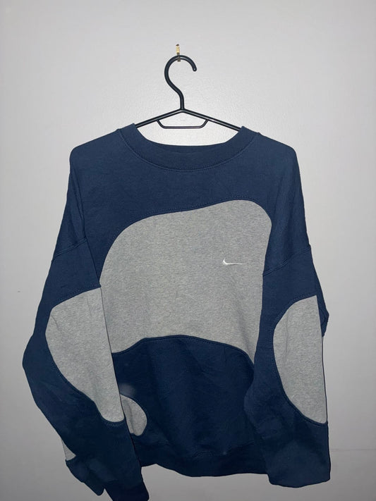 Large Nike Navy x Grey Sweatshirt