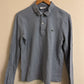 XS Lavender/Light Blue Long-Sleeve Lacoste Polo