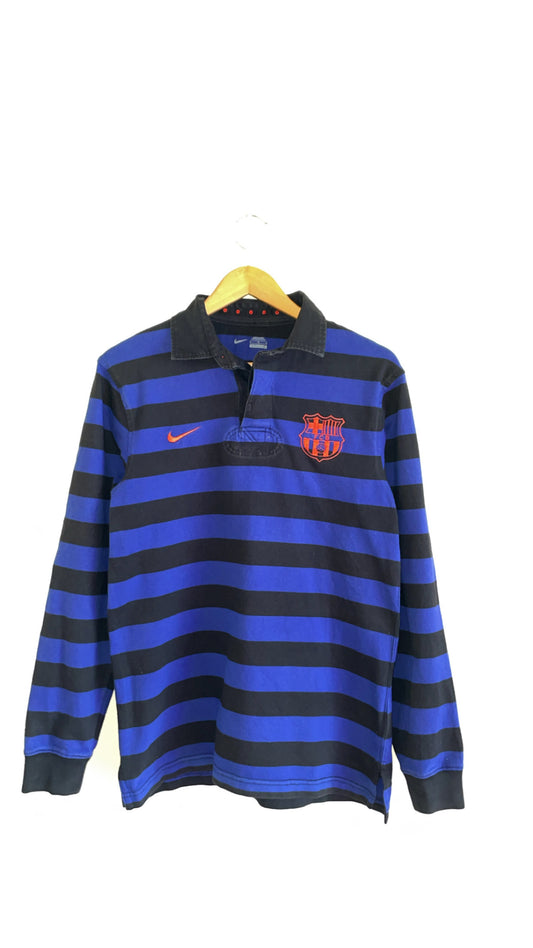 Barcelona Striped Long Sleeve Polo