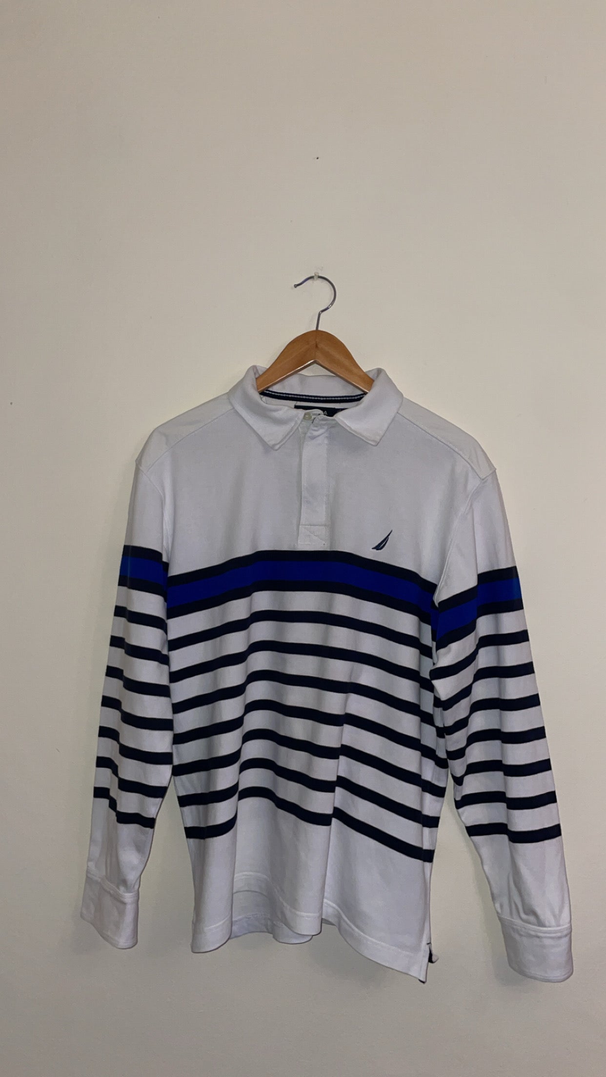 Nautica Long Sleeve Rugby Polo