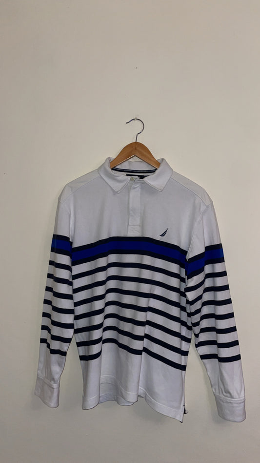 Nautica Long Sleeve Rugby Polo