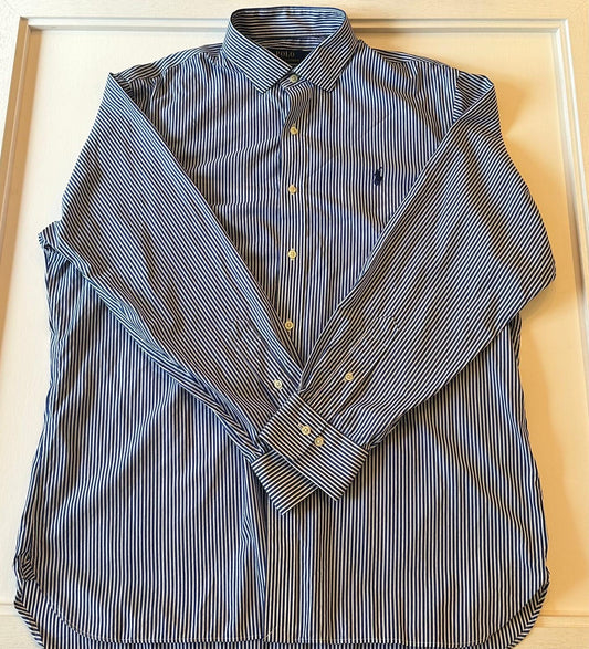 15.5 Pinstripe Ralph Lauren Shirt