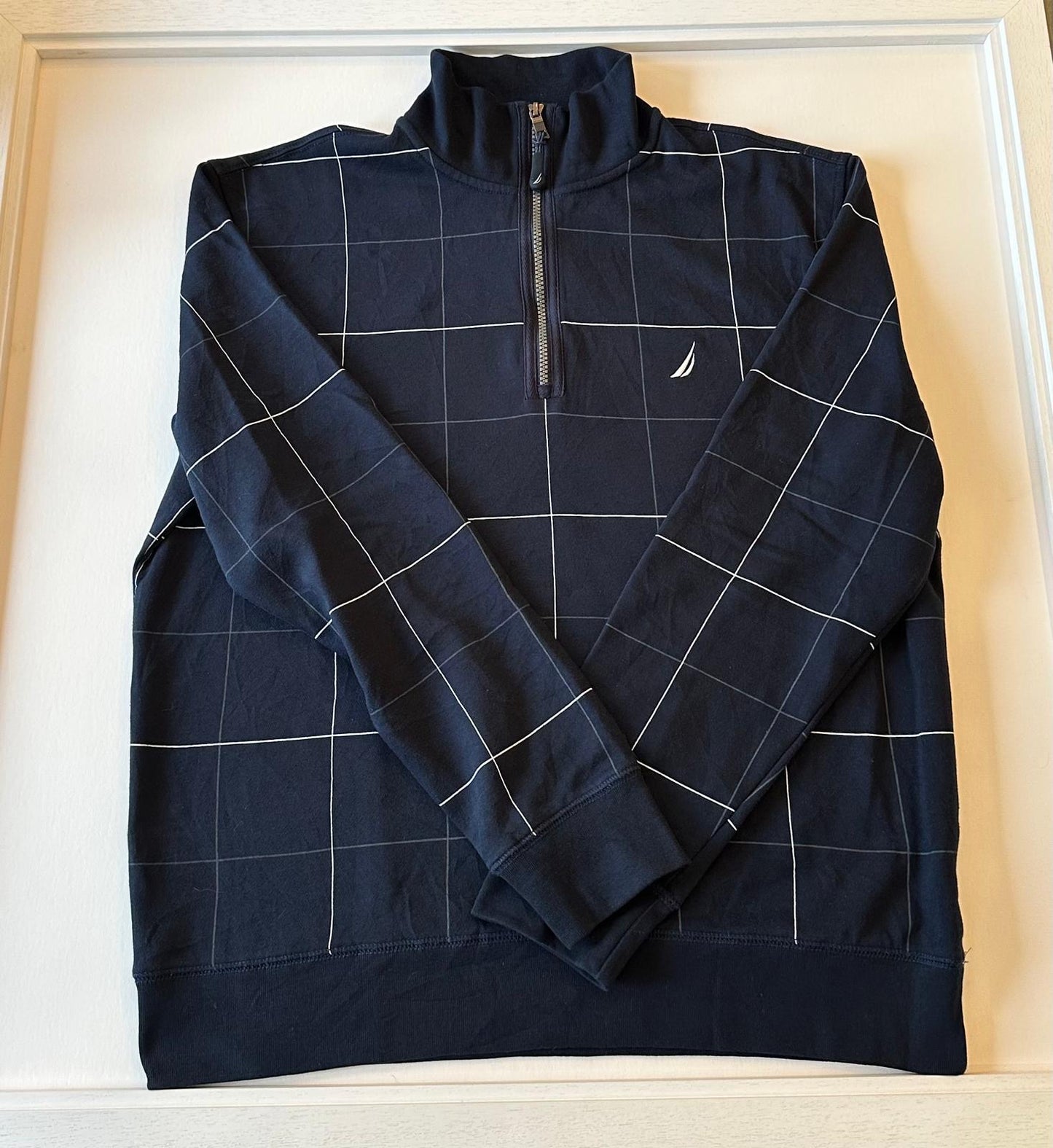 XL Chequered Nautica Quarter Zip