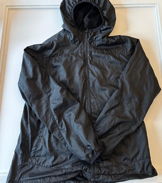 Large Black TNF Jacket Fleece Linen