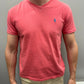 Medium Ralph Lauren Pink V-Neck T-Shirt