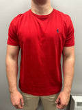 Ralph Lauren Red Crew Neck T-Shirt – Size L (Fits Like XL) – Premium Cotton